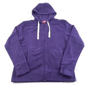 Slazenger Purple Fleece Full Zip Lightweight Hooded Jacket Size Medium